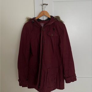 LL BEAN BURGUNDY JACKET